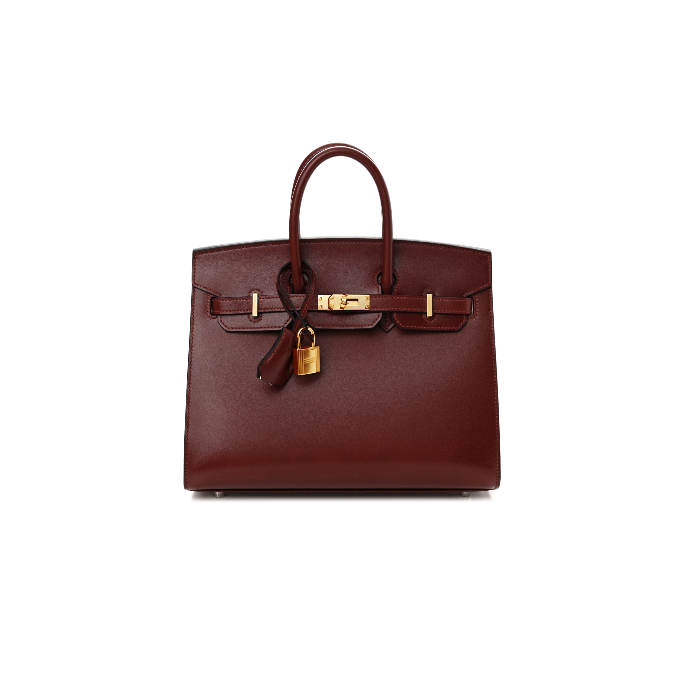 HERMÈS BIRKIN 30 BOX LEATHER BURGUNDY GOLD BUCKLE H029281CK86 (30*23*15cm)